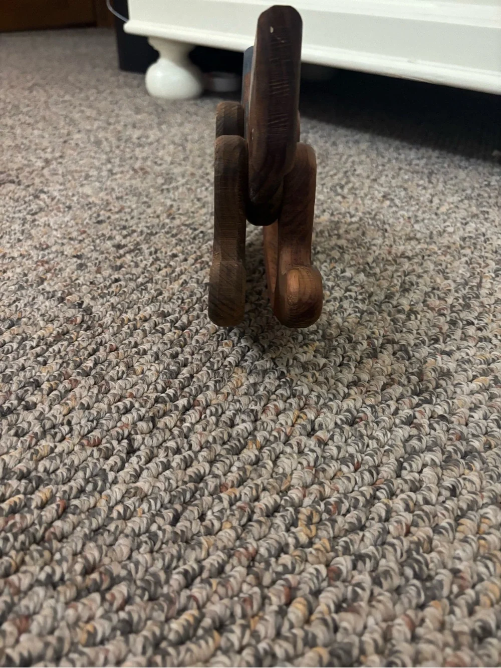 Mini Wooden Brown Rocking Horse